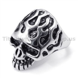 Bague Crâne En Titane