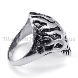 Bague Crâne En Titane