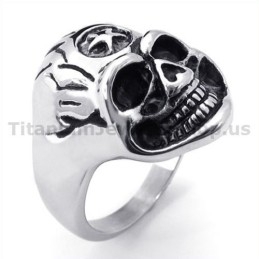 Bague Crâne En Titane