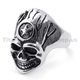 Bague Crâne En Titane