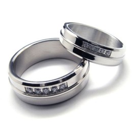 Bagues En Titane Et Diamant Pour Femmes