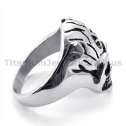 Bague Crâne En Titane