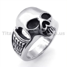 Bague Crâne En Titane