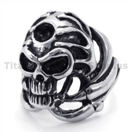 Bague Crâne En Titane