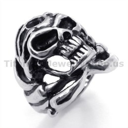 Bague Crâne En Titane