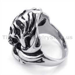 Bague Crâne En Titane
