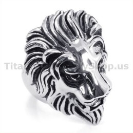 Bague Lion En Titane