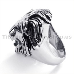 Bague Lion En Titane