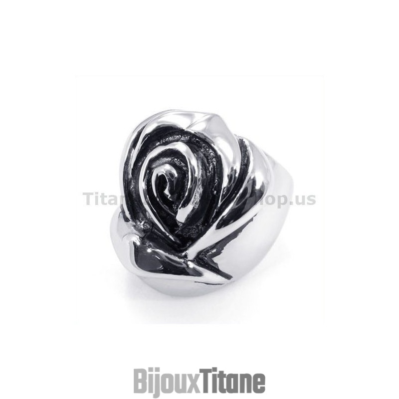 Bague En Titane À Fleurs Bague En Titane À Fleurs