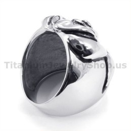 Bague En Titane À Fleurs