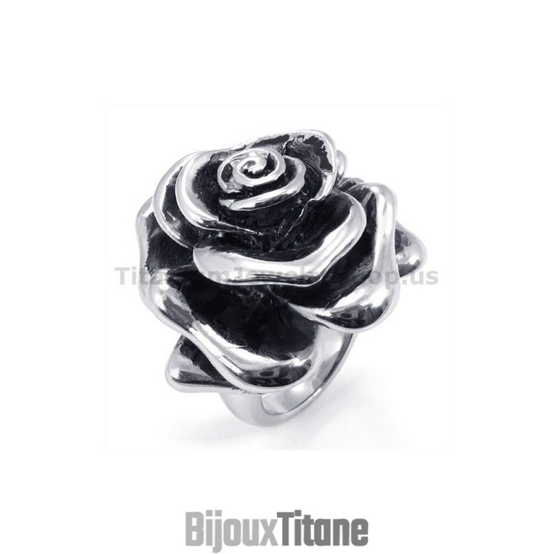 Bague En Titane À Fleurs Bague En Titane À Fleurs