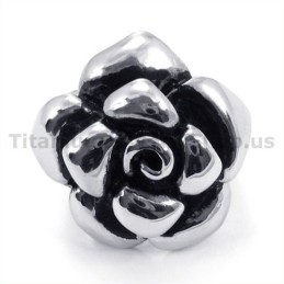 Bague En Titane À Fleurs