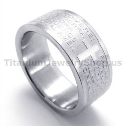 Bague En Titane Avec Croix