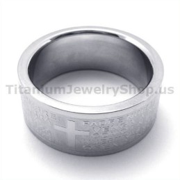 Bague En Titane Avec Croix