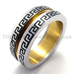 Bague En Titane Doré