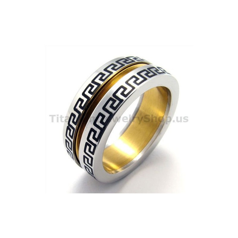 Bague En Titane Doré