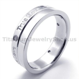 Bague True Love En Titane Avec Diamant