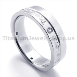 Bague True Love En Titane Avec Diamant