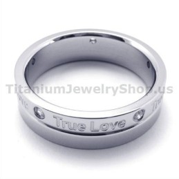 Bague True Love En Titane Avec Diamant