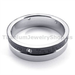 Bague True Love En Titane Noir Avec Diamant