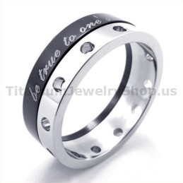 Bague En Titane Noir
