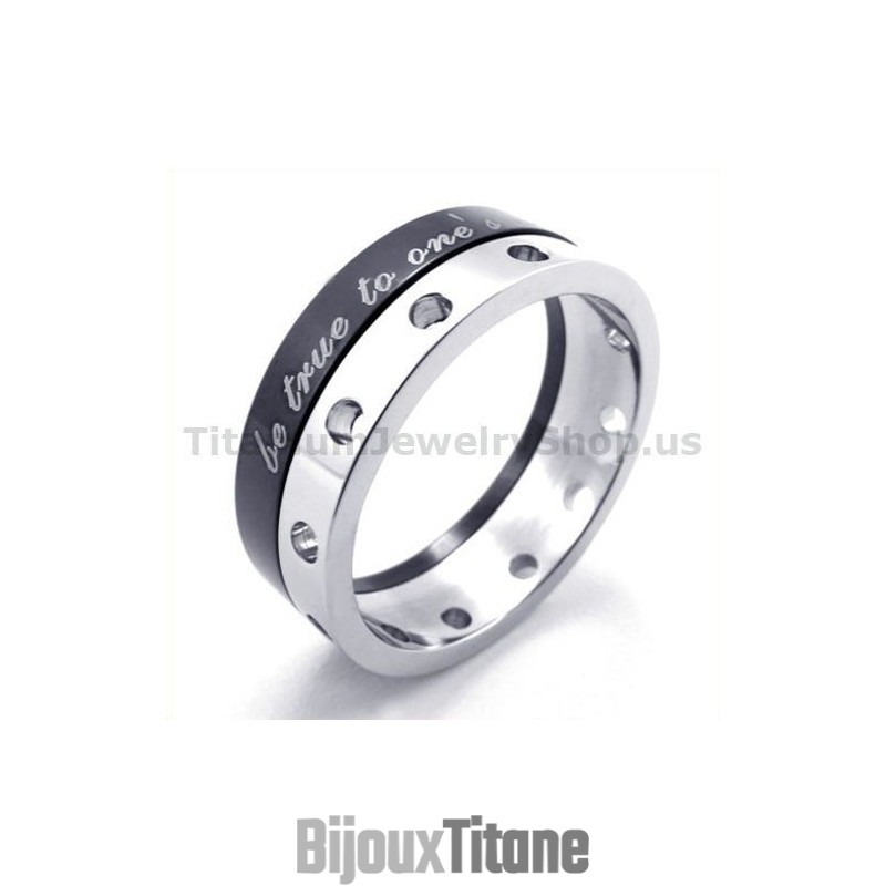 Bague En Titane Noir