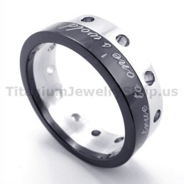 Bague En Titane Noir
