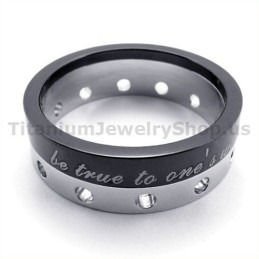 Bague En Titane Noir