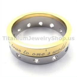 Bague En Titane Doré