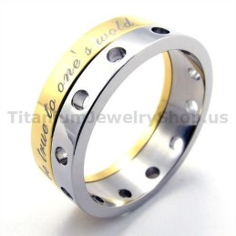 Bague En Titane Doré