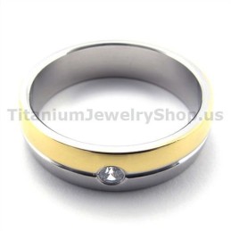 Bague En Titane Avec Diamant