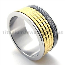Bague En Titane Doré