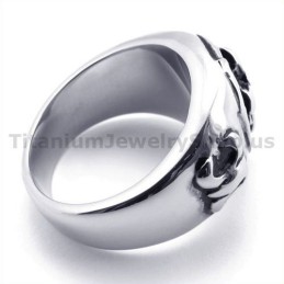 Bague En Titane Avec Croix