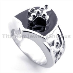Bague En Titane Avec Croix