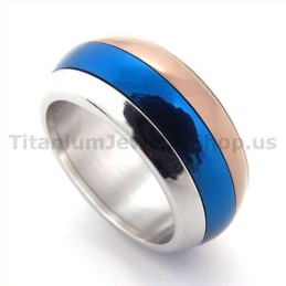 Bague En Titane Trois Couleurs
