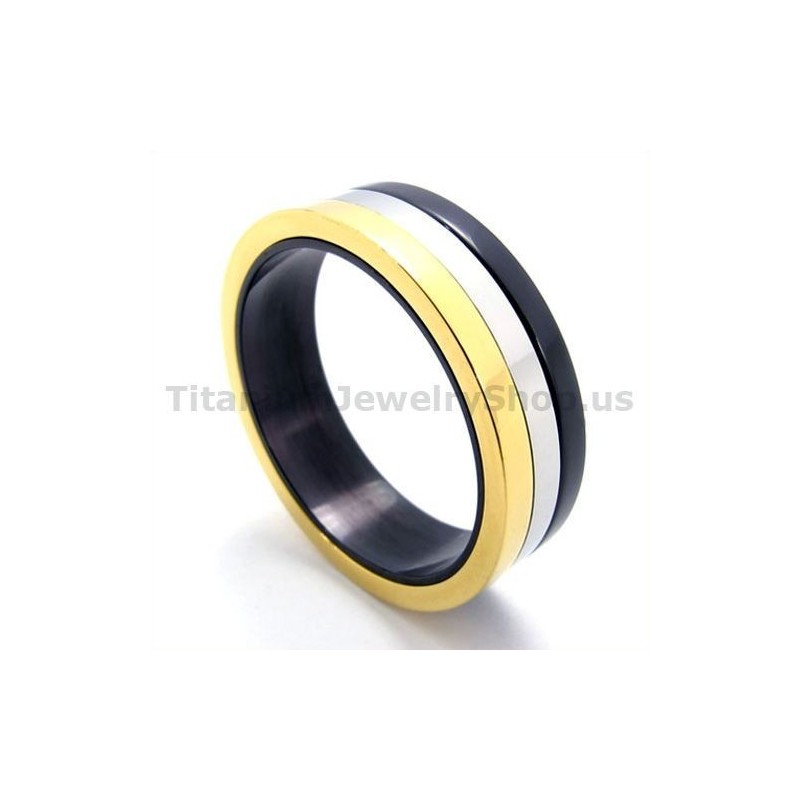 Bague En Titane Trois Couleurs Bague En Titane Trois Couleurs
