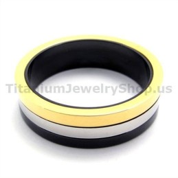 Bague En Titane Trois Couleurs