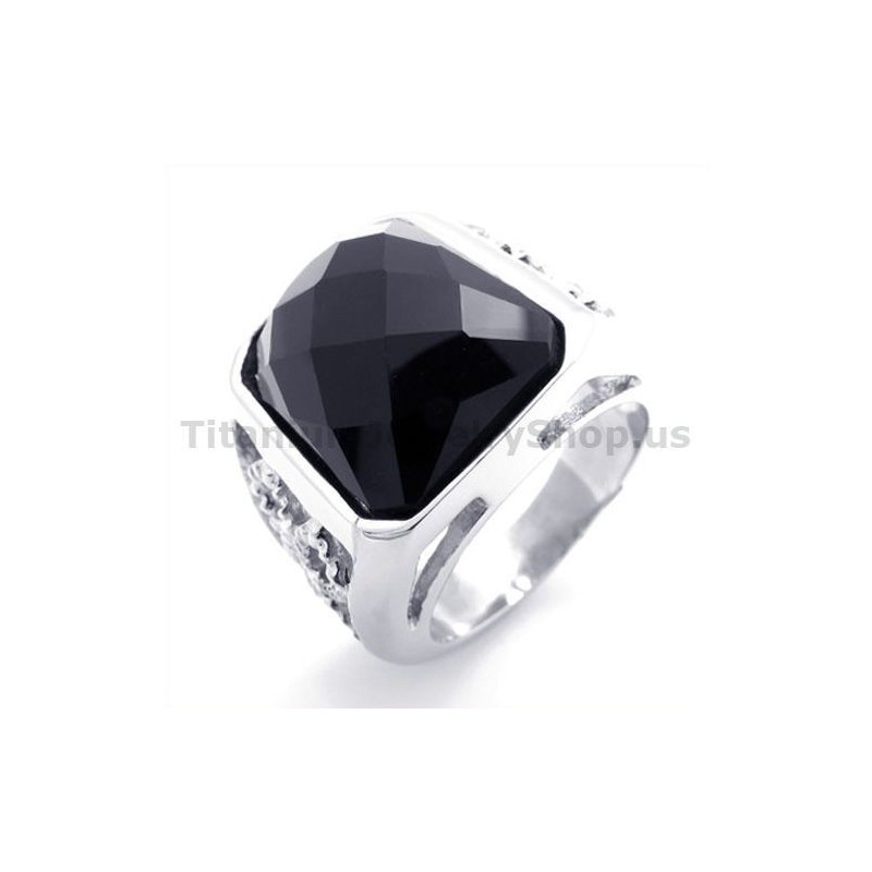 Bague En Titane Avec Zircon Bague En Titane Avec Zircon