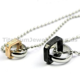Pendentifs En Titane Avec Diamants Pour Amoureux, Cadeaux De Saint-Valentin - Chaînes Gratuites