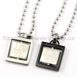 Pendentifs Rotatifs En Titane Pour Amoureux, Cadeaux De Saint-Valentin - Chaînes Gratuites
