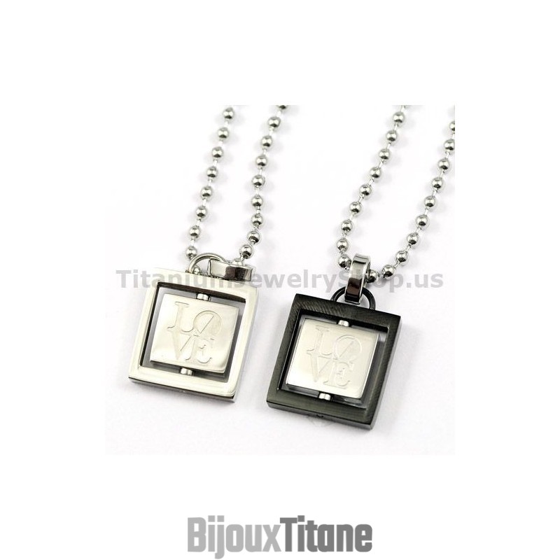 Pendentifs Rotatifs En Titane Pour Amoureux, Cadeaux De Saint-Valentin - Chaînes Gratuites Pendentifs Rotatifs En Titane Pour Amoureux, Cadeaux De Saint-Valentin - Chaînes Gratuites