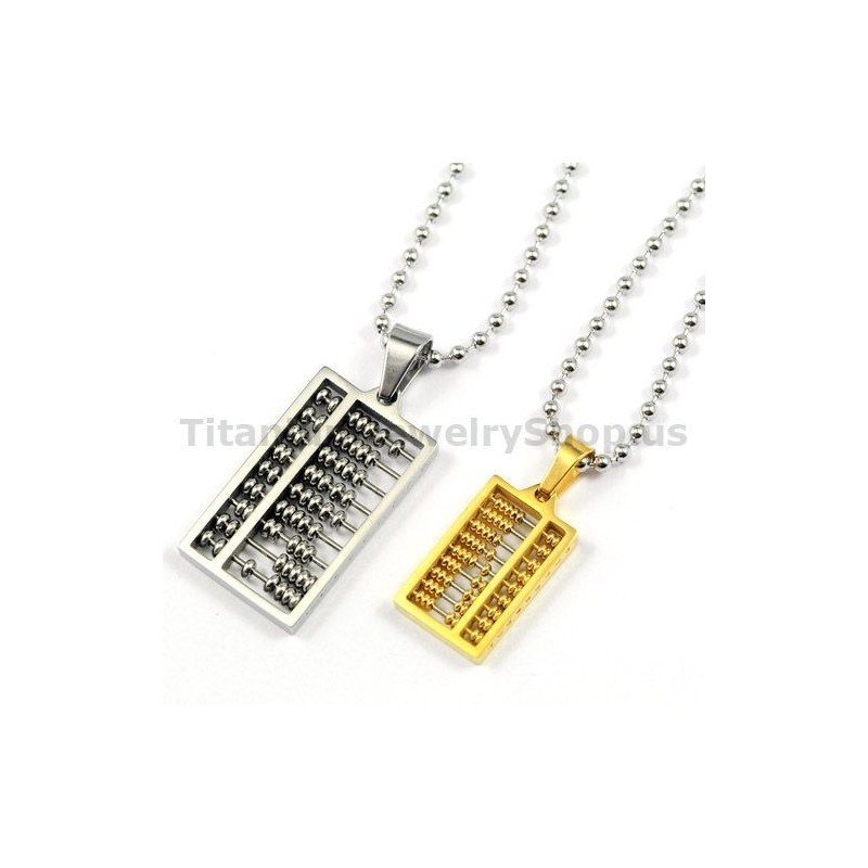 Pendentifs Abacus Titanium Lovers, Cadeaux De Saint-Valentin - Chaînes Gratuites Pendentifs Abacus Titanium Lovers, Cadeaux De Saint-Valentin - Chaînes Gratuites