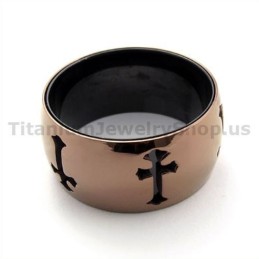 Bague En Titane Croix Classique