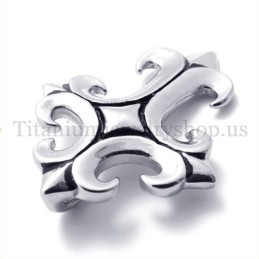 Pendentif Croix En Titane Pur Avec Ancre Pour Homme