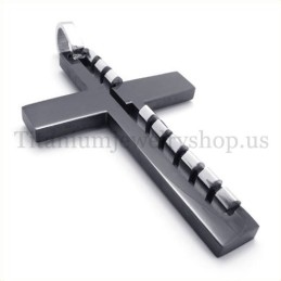 Pendentif Croix En Titane Noir Pour Homme