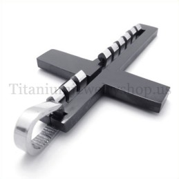 Pendentif Croix En Titane Noir Pour Homme