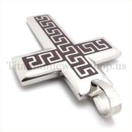 Pendentif Croix En Titane Pour Homme, Style Coffee Fashion