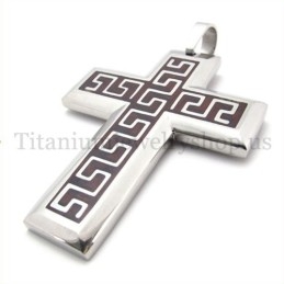 Pendentif Croix En Titane Pour Homme, Style Coffee Fashion