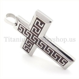Pendentif Croix En Titane Pour Homme, Style Coffee Fashion