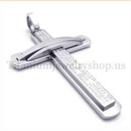 Pendentif Croix En Titane Argenté À Deux Couches